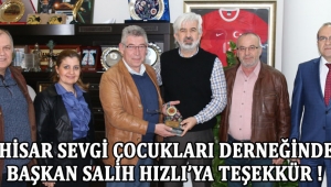 Akhisar Sevgi Çocukları Derneğinden, Başkan Salih Hızlı’ya Teşekkür 