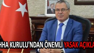 Hıfzısıhha Kurulu'ndan Önemli Yasak Açıklaması !