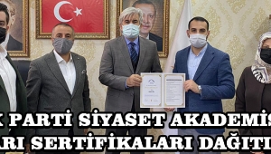 Ak Parti Siyaset Akademisi Başarı Sertifikaları Dağıtıldı !