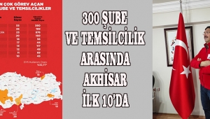 300 ŞUBE VE TEMSİLCİLİK ARASINDA AKHİSAR İLK 10’DA