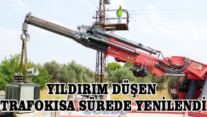 Yıldırım Düşen Trafo Kısa Sürede Yenilendi