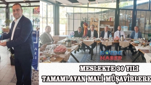 Meslekte 30 yılı tamamlayan mali müşavirlere plaket