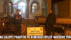 JANDARMA ÇALINTI TRAKTÖR VE RÖMORKU BULUP SAHİBİNE TESLİM ETTİ