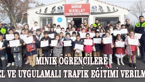 Minik Öğrencilere Görsel ve Uygulamalı Trafik Eğitimi verilmiştir.