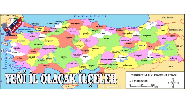 Yeni İl Olacak İlçeler 