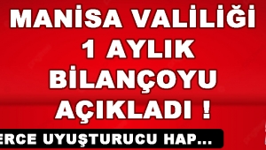 Manisa Valiliği 1 Aylık Bilançoyu Açıkladı !