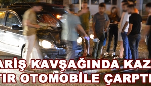Tariş Kavşağında Kaza, Tır Otomobile Çarptı !