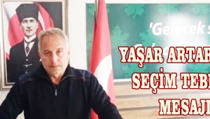 Yaşar Artar’dan seçim tebrik mesajı