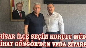 Akhisar İlçe Seçim Kurulu Müdürü Nihat Güngör'den Veda Ziyareti