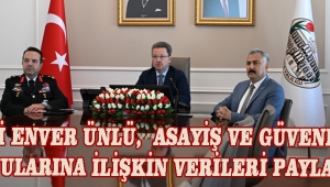 Vali Enver Ünlü, Asayiş ve Güvenlik Konularına İlişkin Verileri Paylaştı