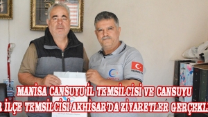Manisa Cansuyu İl Temsilcisi ve Cansuyu Akhisar İlçe temsilcisi Akhisar’da ziyaretler gerçekleştirdi.