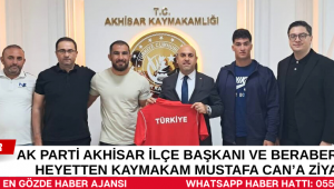 AK Parti Akhisar İlçe Başkanı ve Beraberindeki Heyetten Kaymakam Mustafa Can’a Ziyaret