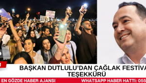 Başkan Dutlulu'dan Çağlak Festivali Teşekkürü