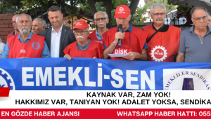 KAYNAK VAR, ZAM YOK! HAKKIMIZ VAR, TANIYAN YOK! ADALET YOKSA, SENDİKAMIZ VAR!