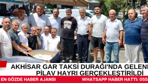 Akhisar Gar Taksi Durağı'nda Geleneksel Pilav Hayrı Gerçekleştirildi