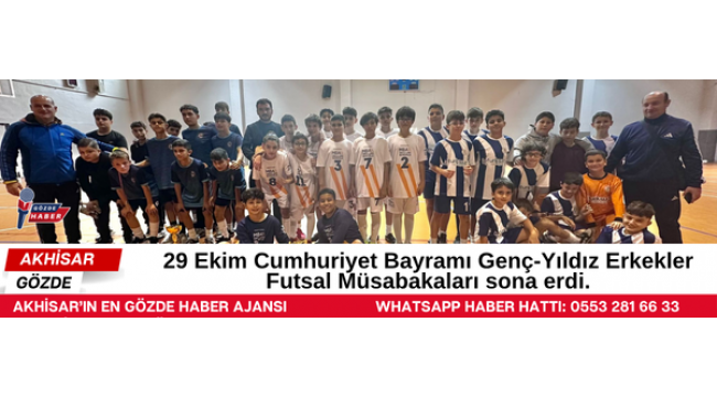 29 Ekim Cumhuriyet Bayramı Genç-Yıldız Erkekler Futsal Müsabakaları sona erdi.
