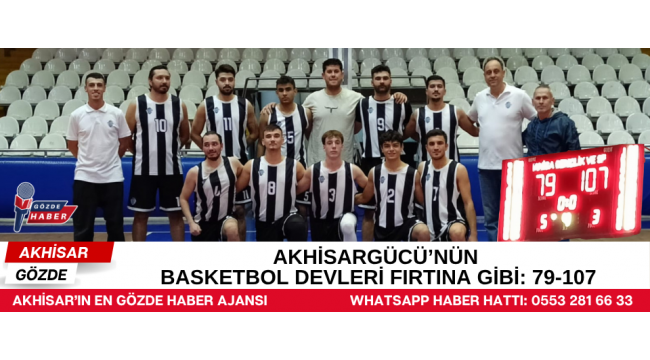Akhisargücü’nün Basketbol Devleri Fırtına Gibi: 79-107