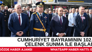 CUMHURİYET BAYRAMININ 102.YILI ÇELENK SUNMA İLE BAŞLADI