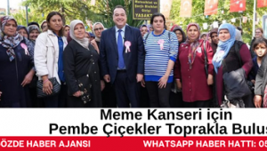 Meme Kanseri için Pembe Çiçekler Toprakla Buluştu