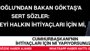 Cumhurbaşkanı’nın ihtiyaçları için mi yapıyorsunuz?”