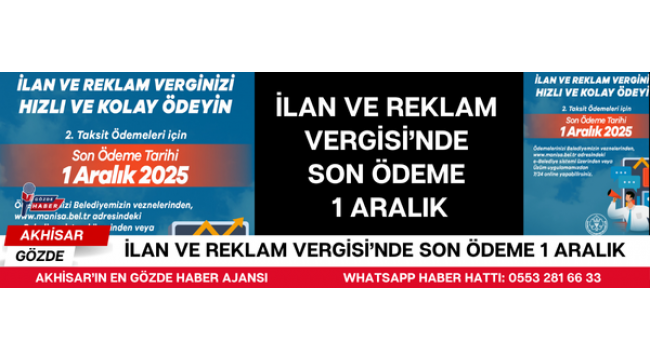 İlan ve Reklam Vergisi’nde Son Ödeme 1 Aralık