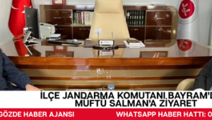 İLÇE JANDARMA KOMUTANI BAYRAM’DAN MÜFTÜ SALMAN’A ZİYARET