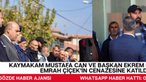 Kaymakam Mustafa Can ve Başkan Ekrem Kayserili, Emrah Çiçek’in Cenazesine Katıldı