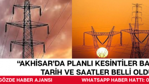 “Akhisar’da Planlı Kesintiler Başlıyor: Tarih ve Saatler Belli Oldu”