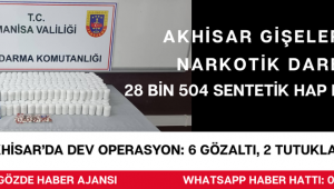 Akhisar Gişelerinde Narkotik Darbesi: 28 Bin 504 Sentetik Hap Ele Geçirildi