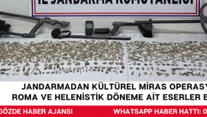 Jandarmadan Kültürel Miras Operasyonu: Roma ve Helenistik Döneme Ait Eserler Bulundu