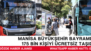 Manisa Büyükşehir Bayramda 175 Bin Kişiyi Ücretsiz Taşıdı