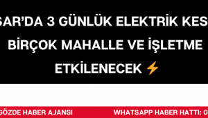 Akhisar’da 3 Günlük Elektrik Kesintisi: Birçok Mahalle ve İşletme Etkilenecek 