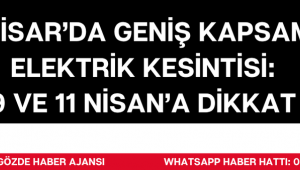 Akhisar’da Geniş Kapsamlı Elektrik Kesintisi: 9 ve 11 Nisan’a Dikkat