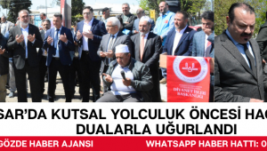 Akhisar’da Kutsal Yolculuk Öncesi Hacı Adayları Dualarla Uğurlandı