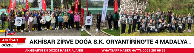 AKHİSAR ZİRVE DOĞA S.K. ORYANTİRİNG’TE 4 MADALYA 
