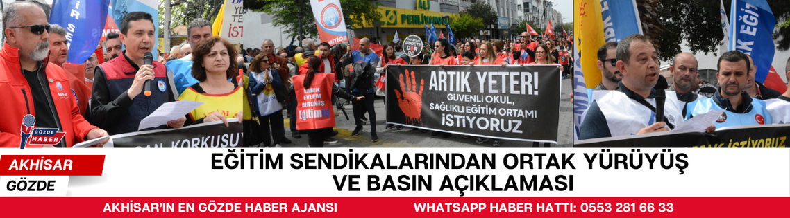 Eğitim Sendikalarından Ortak Yürüyüş ve Basın Açıklaması