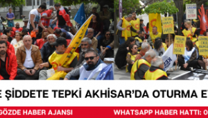 Eğitimde Şiddete Tepki Akhisar'da Oturma Eylemi Düzenlendi