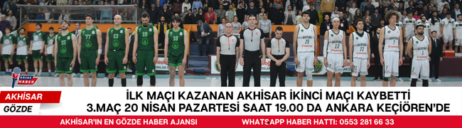 İLK MAÇI KAZANAN AKHİSAR İKİNCİ MAÇI KAYBETTİ 3.MAÇ 20 NİSAN PAZARTESİ SAAT 19.00 DA ANKARA KEÇİÖREN'DE