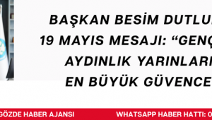 Başkan Besim Dutlulu’dan 19 Mayıs Mesajı: “Gençliğimiz, Aydınlık Yarınlarımızın En Büyük Güvencesidir”