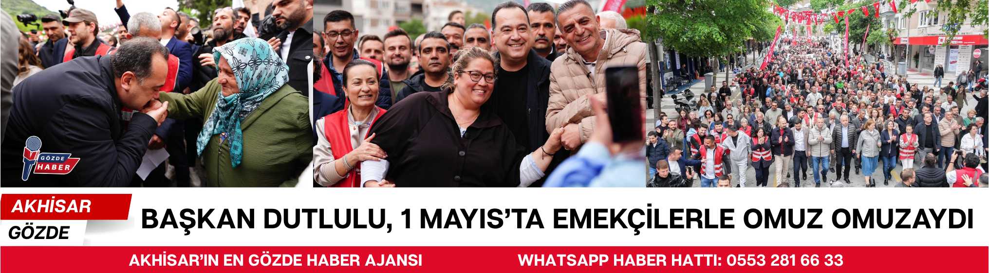  Başkan Dutlulu, 1 Mayıs’ta Emekçilerle Omuz Omuzaydı