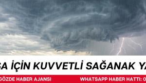 Manisa İçin Kuvvetli Sağanak Yağış Uyarısı