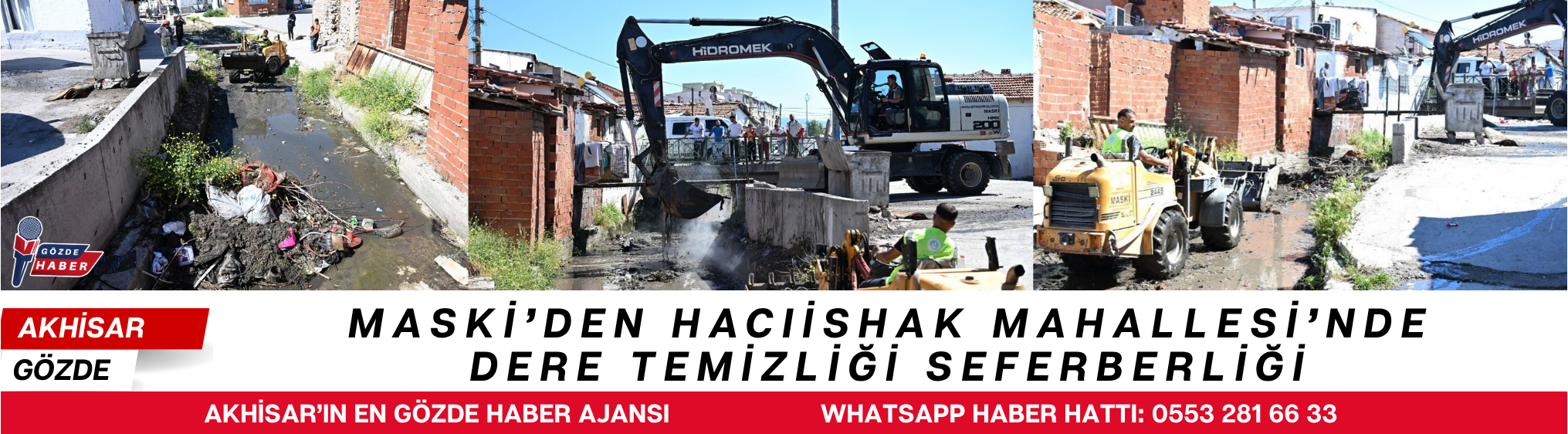 MASKİ’den Hacıishak Mahallesi’nde Dere Temizliği Seferberliği