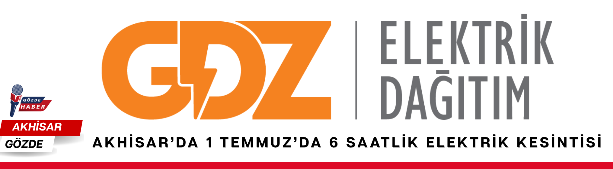 Akhisar'da 1 Temmuz'da 6 Saatlik Elektrik Kesintisi