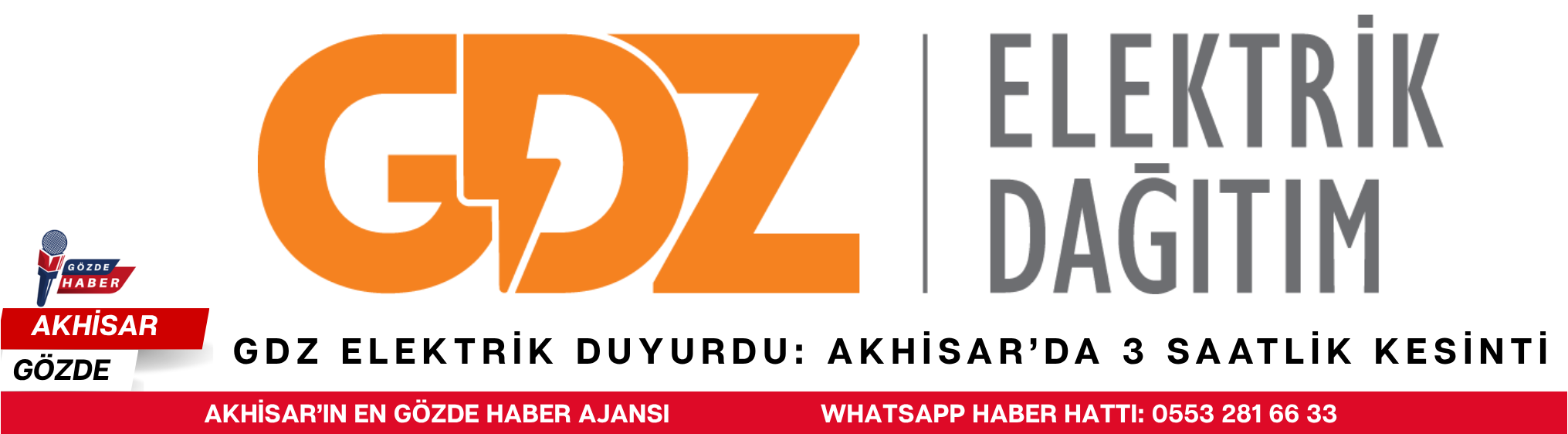 GDZ Elektrik Duyurdu: Akhisar’da 3 Saatlik Kesinti