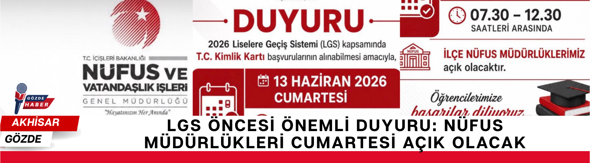 LGS Öncesi Önemli Duyuru: Nüfus Müdürlükleri Cumartesi Açık Olacak