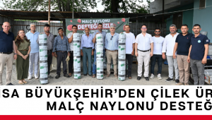 Manisa Büyükşehir’den Çilek Üreticilerine Malç Naylonu Desteği