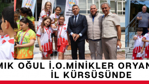 Namık Oğul İ.O.Minikler Oryantiring'te İl kürsüsünde