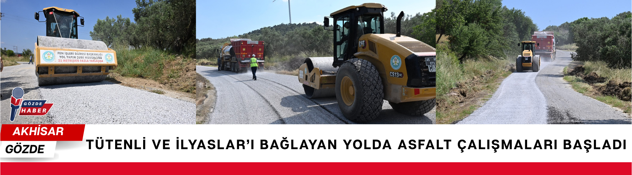 Tütenli ve İlyaslar’ı Bağlayan Yolda Asfalt Çalışmaları Başladı