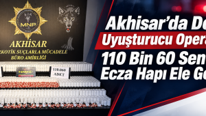 Akhisar’da Dev Uyuşturucu Operasyonu: 110 Bin 60 Sentetik Ecza Hapı Ele Geçirildi