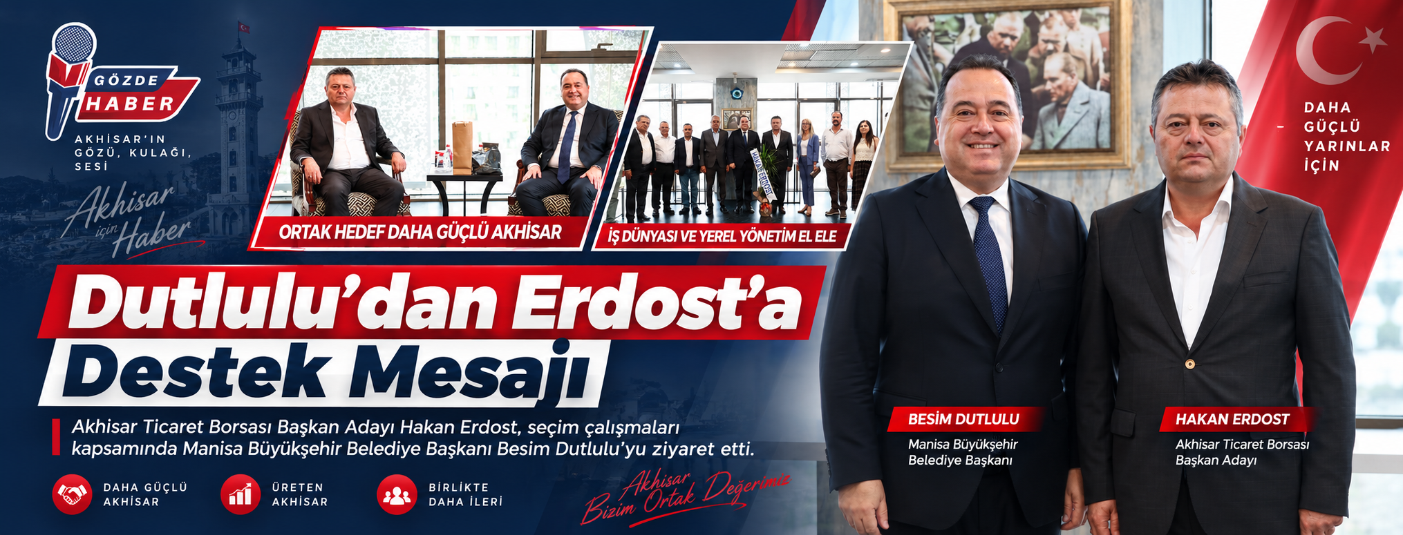 Dutlulu’dan Erdost’a Destek Mesajı